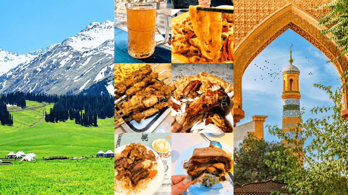 Xinjiang-view-and-food.png