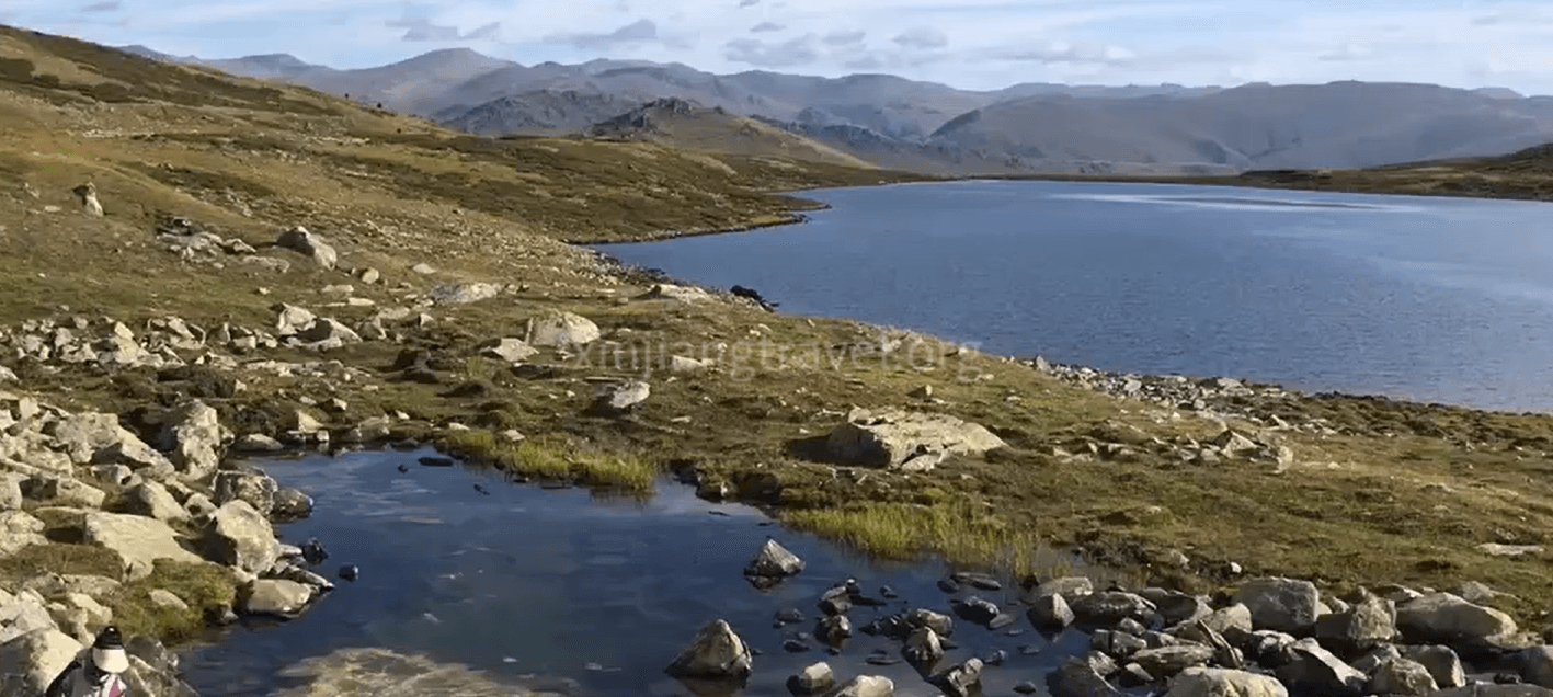 Black Lake in Kanas Reservation, Trekking from Hemu village to Kanas Village.