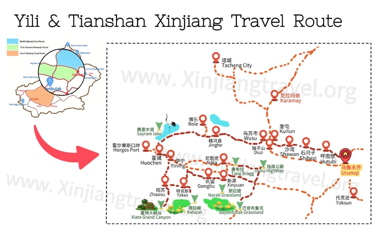 Yili tianshan xinjiang travel route.jpg Yili tianshan xinjiang travel route.jpg